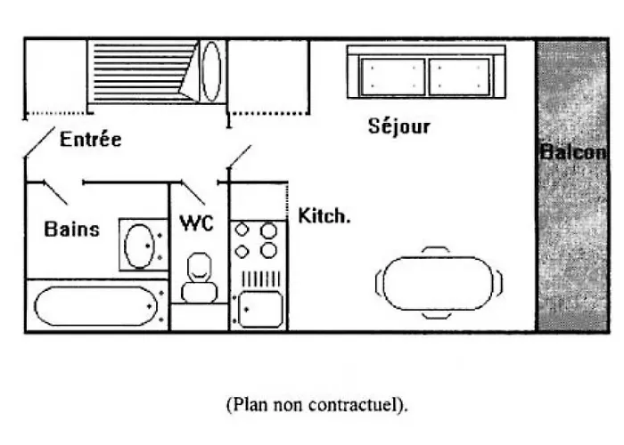 Blanc - Location: Pour 4 Personnes Oriente Sud Ouest Blanc Mae-9050 Lejlighed *